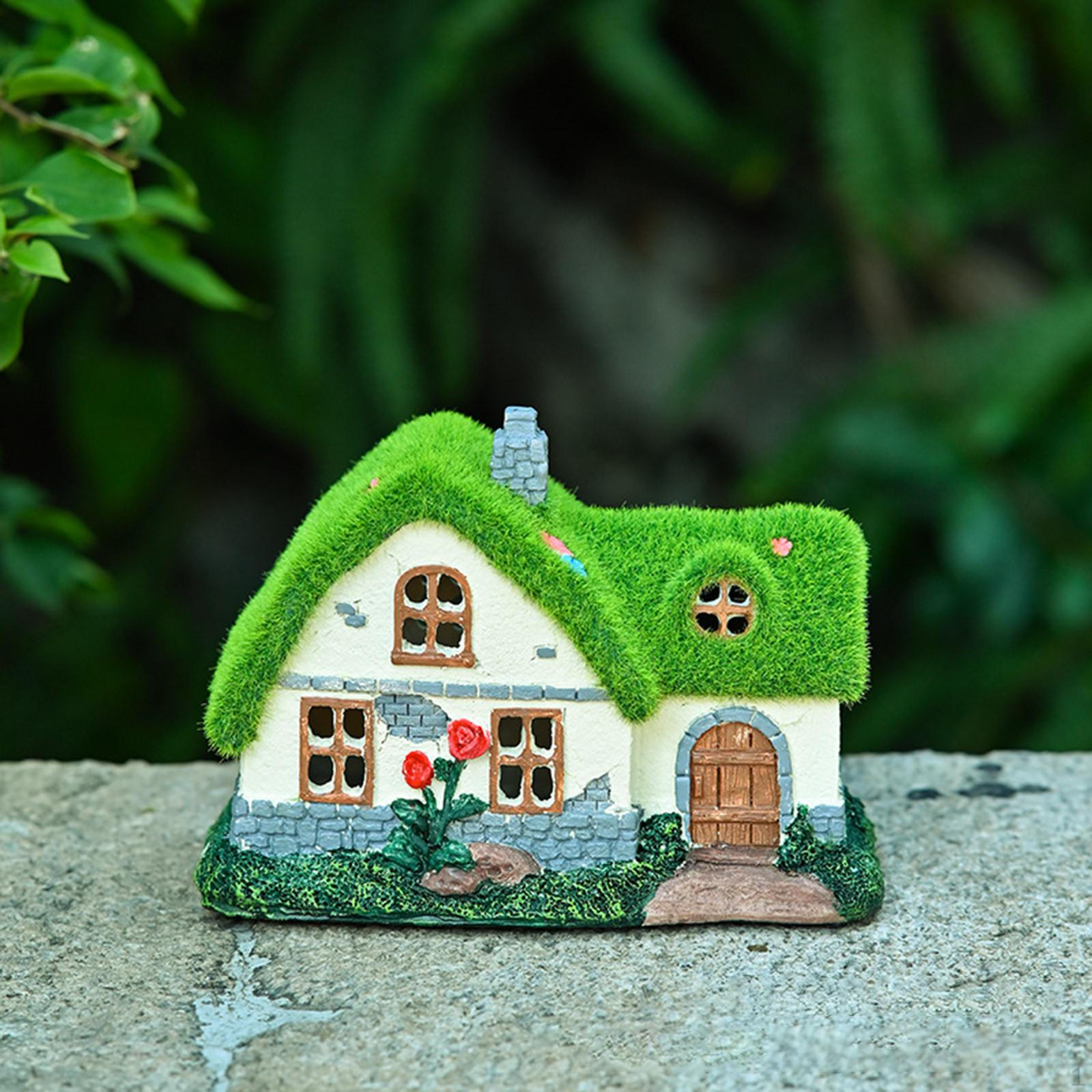 

Garden Statue Figurine Light Yard Decor Flocked Decorations Resin Sculpture, for Mom Women, Cute