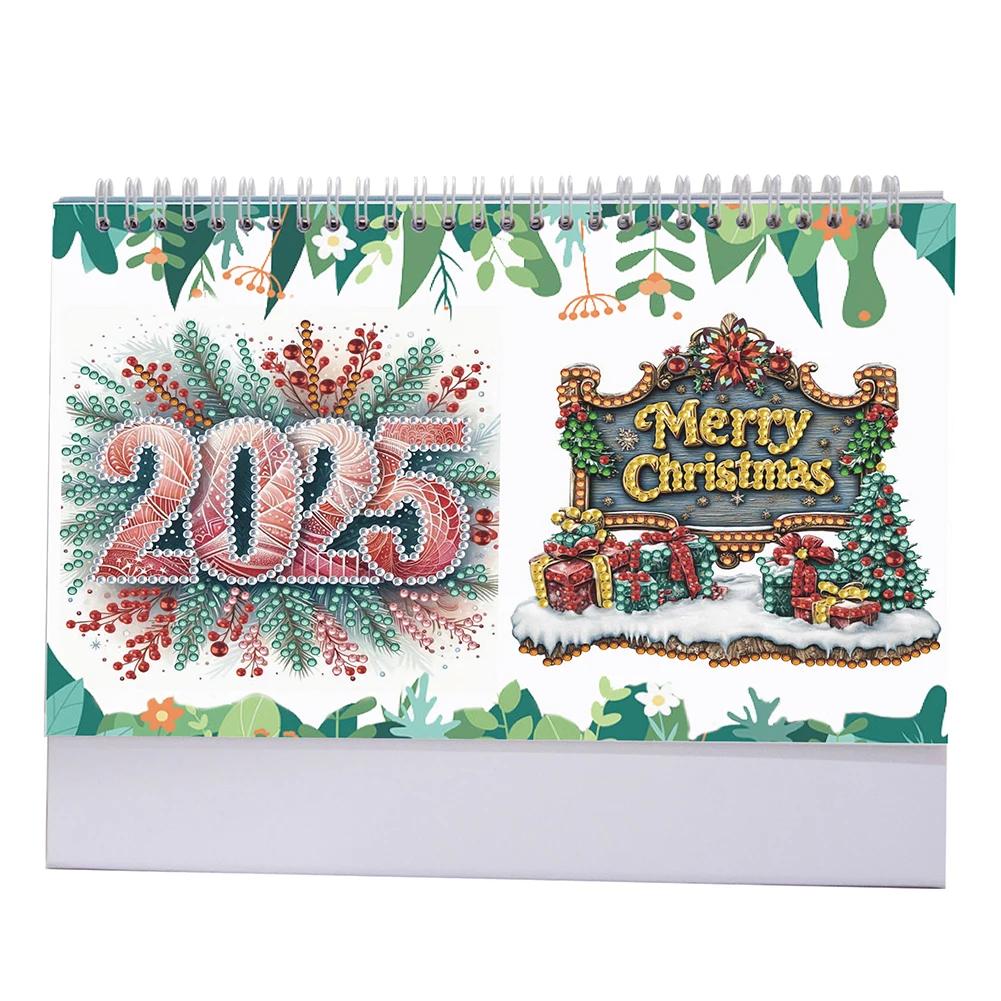 2025 Special Shape Cup Diamond Painting Desk Calendar Desktop Diamond Standing Calendar 5D DIY Diamond Art Tabletop Decorations