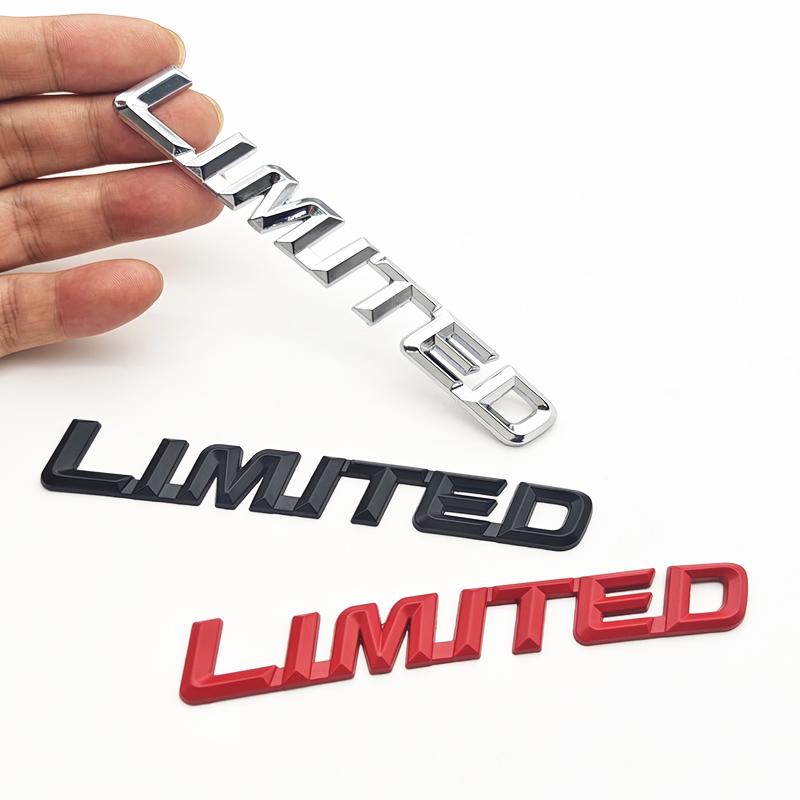 3d Metal Letters Car Rear Logo Limited Emblem Sticker for Ford Jeep Grand Cherokee Highlander Toyota Limited Badge Accessories