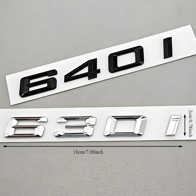 3D ABS Car Letters Logo 630i 640i 650i Badge Sticker Rear Trunk Emblem Decals For BMW 6 Series 630i 640i 650i Car Tail Marking