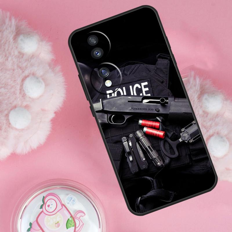 Police SWAT FBI Case For Honor Magic 6 5 7 Lite Honor 200 Pro 50 70 90 Lite X9b X9a X8b X8a X8 X9 X9c Cover