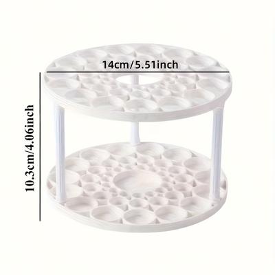 360° Rotating Brush Organizer - Detachable Plastic Insert Mount Storage Rack, Accessory for Art Brushes, Makeup Tools & Pens
