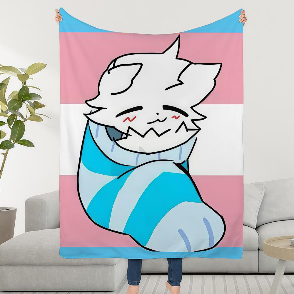 Cartoon Funny Cute Cat Kawaii S-SillyS B-Boy K-KisserS Blanket Soft Warm Furry Throw Super Kids Toys Bed Sofa Car Cradle