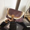 Lace Trim Polka Dot Crossbody Bag for Women Square Shoulder Purse with Adjustable Strap for Daily Work Commute Travel