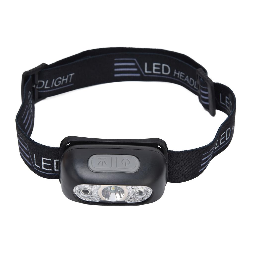 LED Headlamp Multifunctional Adjustable Angle Waterproof USB Charging Motion Sensor Portable Head