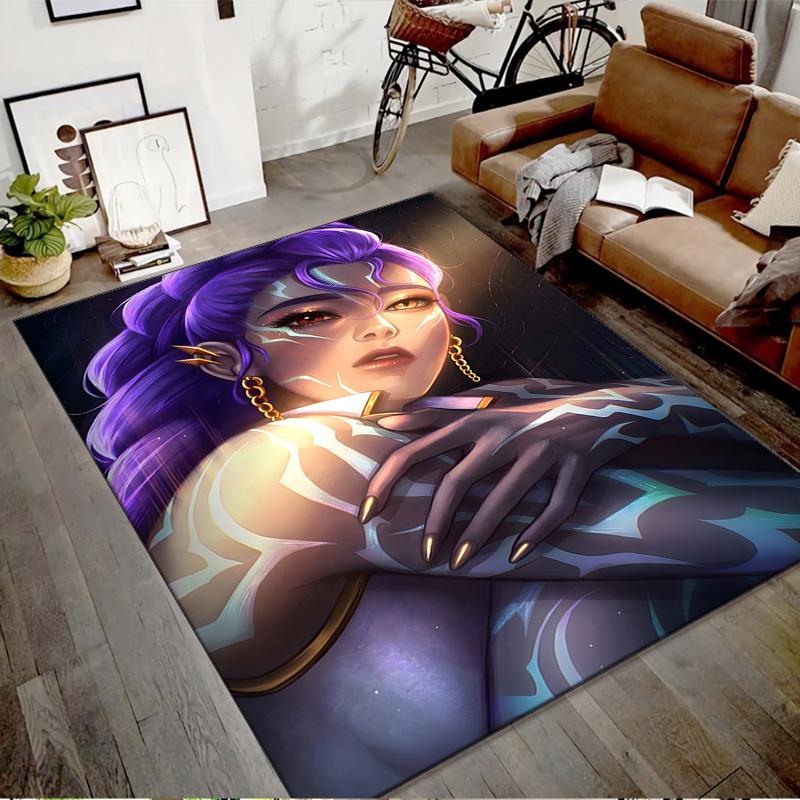 1pc KPop Demon Hunters RUMI5 Design Printed Area Rug Carpet for Bedroom Living Room Home Decor Rugs Mat Non Slip Mat Rug for Bedside