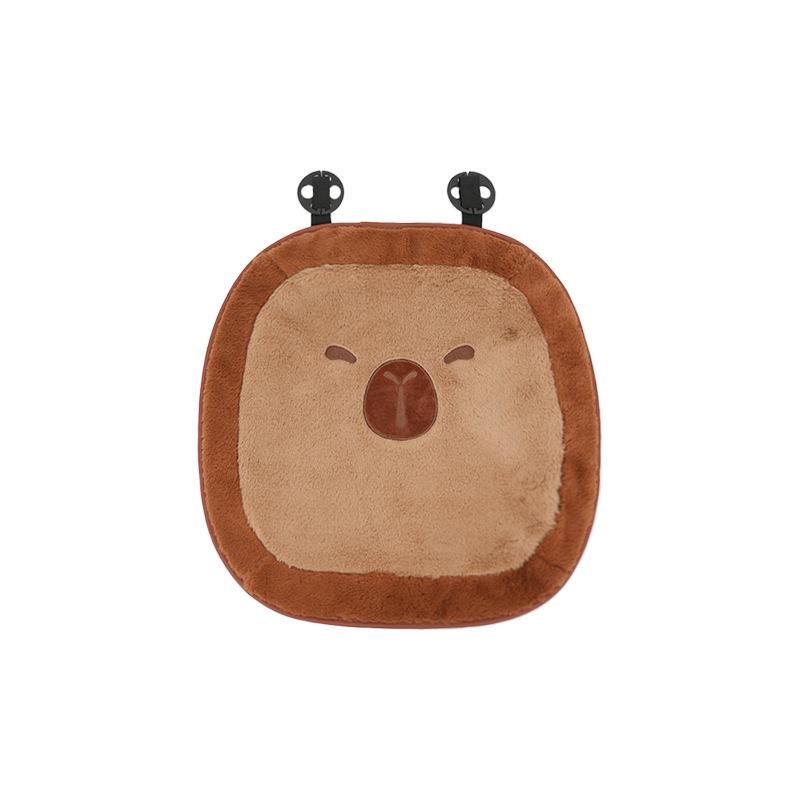 Capybara Plush Car Seat Neck and Lumbar Support Pillow Set