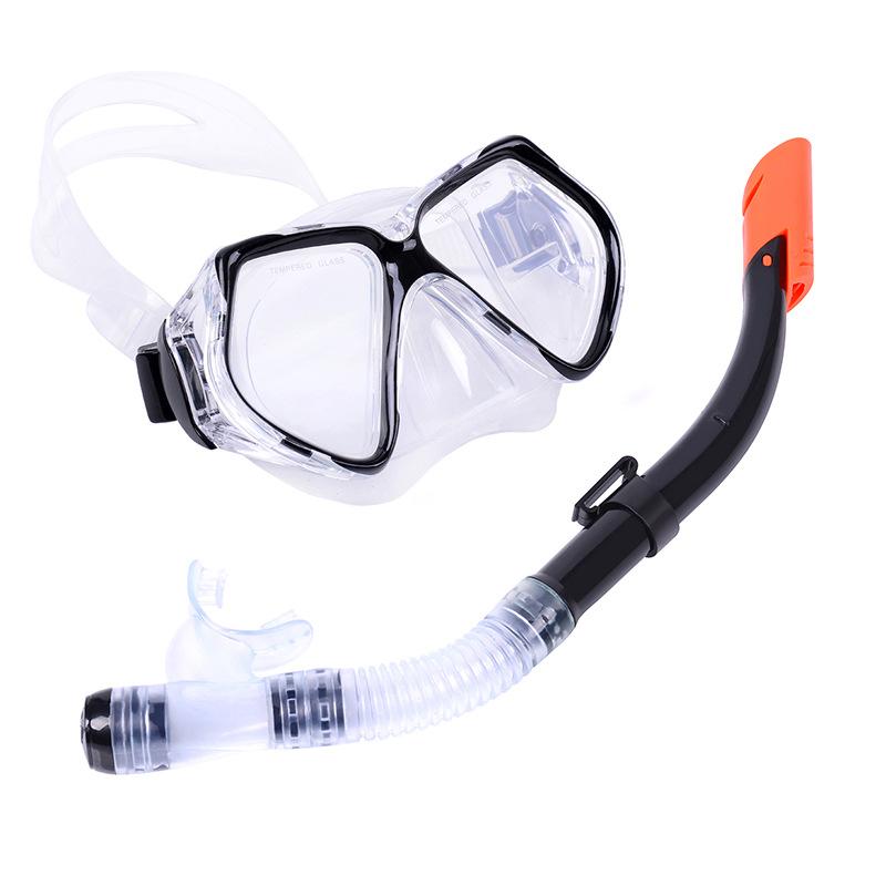 

Amazon large vision mask, diving goggles set, snorkeling supplies, semi-dry snorkel equipment 105-307 Two-piece set зелёный