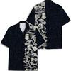 1D digital printing men's lapel short-sleeved shirt hot casual European and American thin breathable and quick-drying