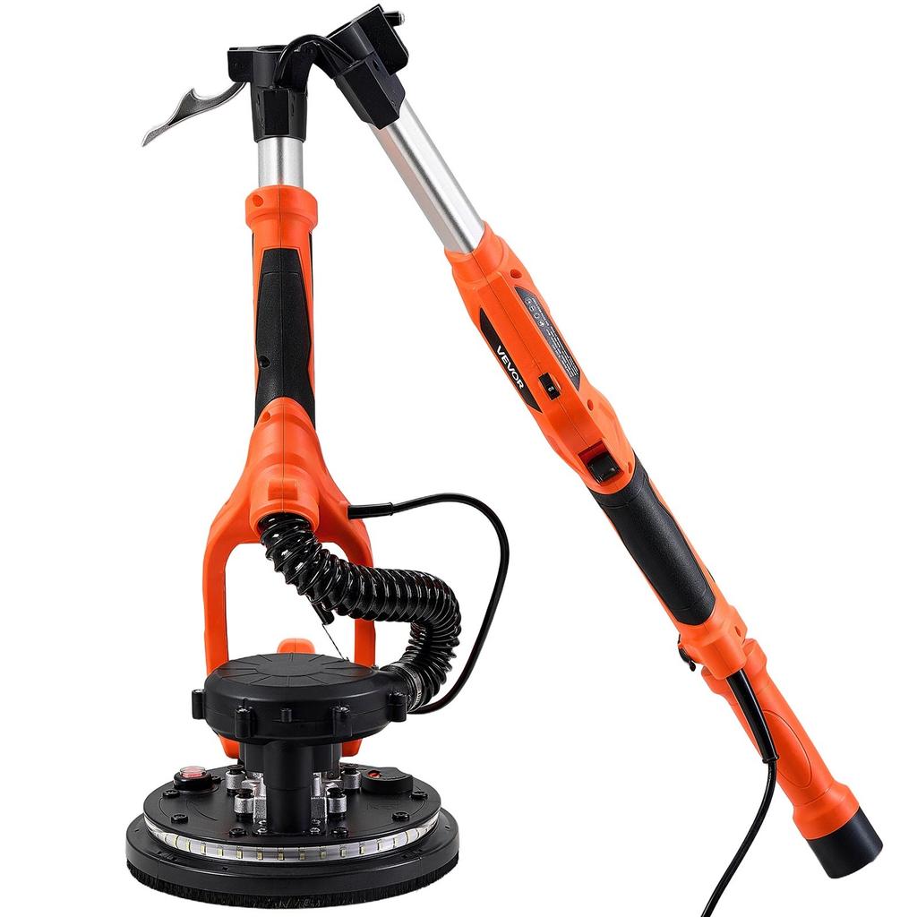 Drywall Sander, 1150W Electric Drywall Sander, Popcorn Ceiling Removal Tool with Vacuum Dust Collection, 5 Variable Speed 800-1700 RPM, LED Light,