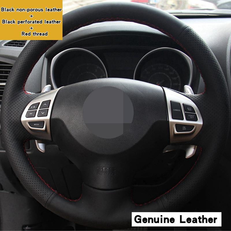Car Steering Wheel Braid Cover 100% Fit For Mitsubishi Lancer EX 10 Lancer X Outlander ASX Colt Pajero Sport Car Products