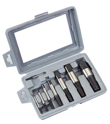 EINEY Screw Extractor Set, Removes Stripped Screws, Reverse Taps, Bolt Extractors, Bolt Puller, Set of 8