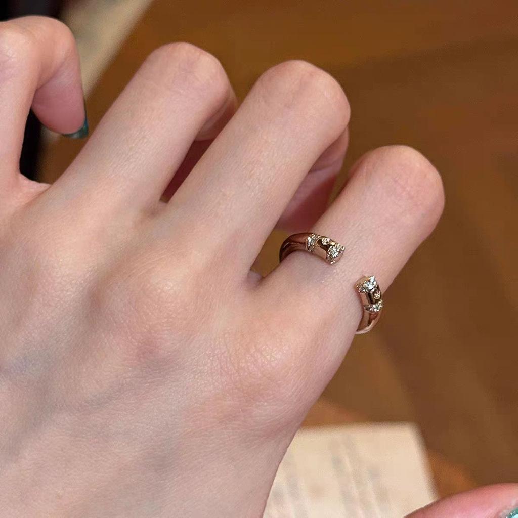 Medieval gold cross star ring women's high-end sense retro light luxury index finger ring temperament versatile stack wearing ring new