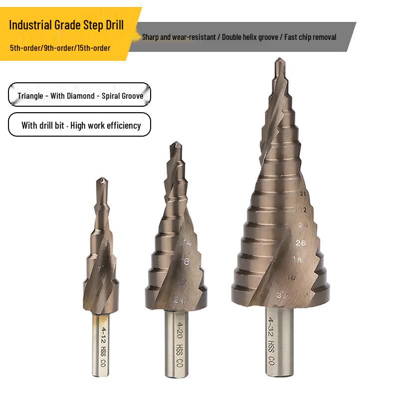 Haisidike 6-Piece Step & Sawtooth Drill Bit Set