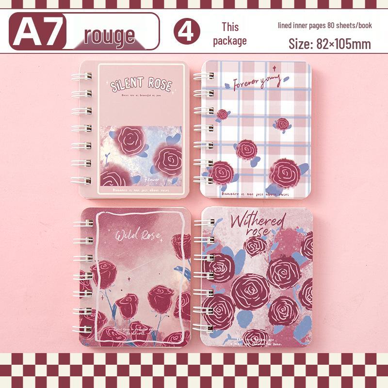High-Value A7 Spiral Notebook - Cartoon Themed, Lined, Mini, Portable, Ideal for Elementary Students and Kids' Diaries