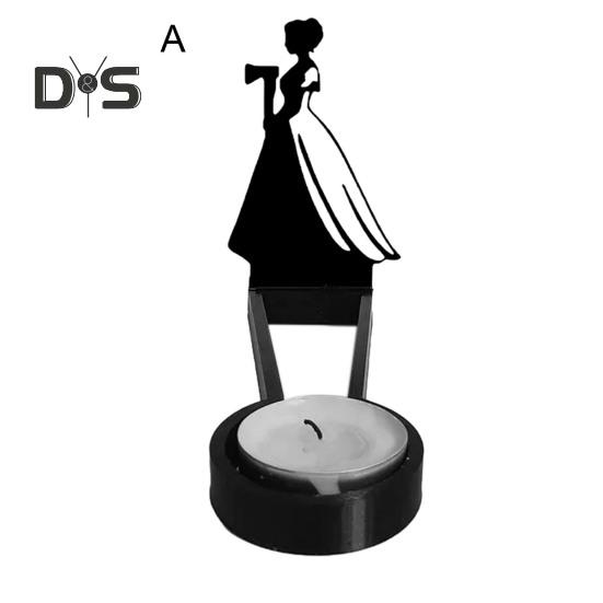 Halloween Horror Kerzenhalter Frauen Krähenschädel Kerze Schatten Caster Dekoration Votiv Teelicht Kerzenständer Kerzenständer Tischdekoration