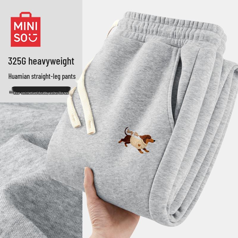 MINISO Men s American Retro Straight-Leg Casual Pants 4XL