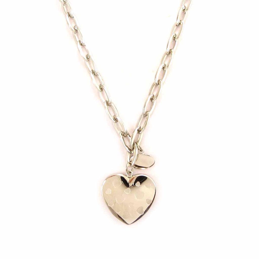 Altesse [L1317] - Collier acier 'Love' argenté