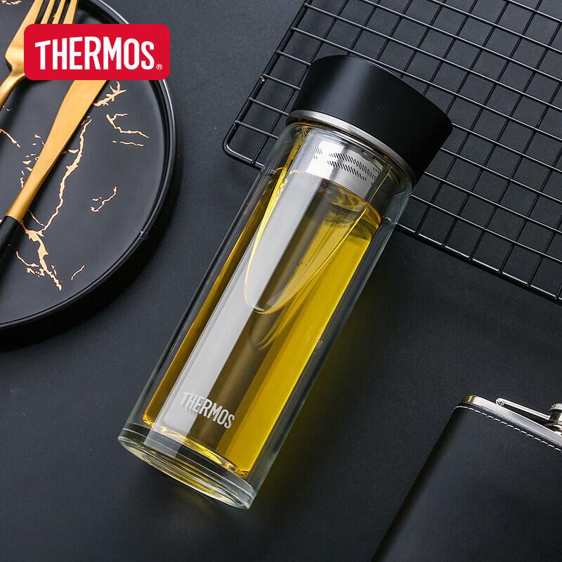 Thermos TCGB-300 Double-Wall Glass Tea Infuser Bottle