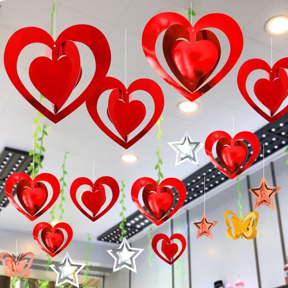 Romantic Valentine's Day Love Pulling Wedding Love Flower Hanging Curtain  Anniversary