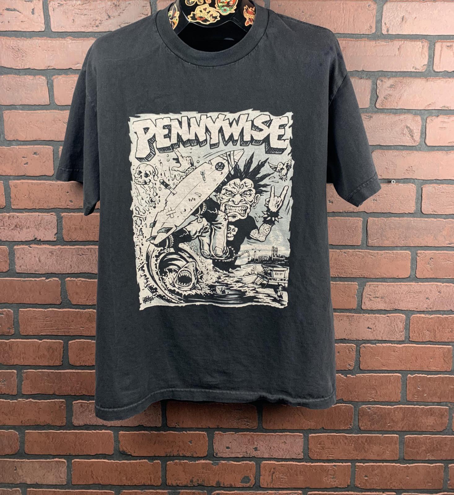 Pennywise Band Poster Music Tour T Shirt Black Unisex S-5XL L