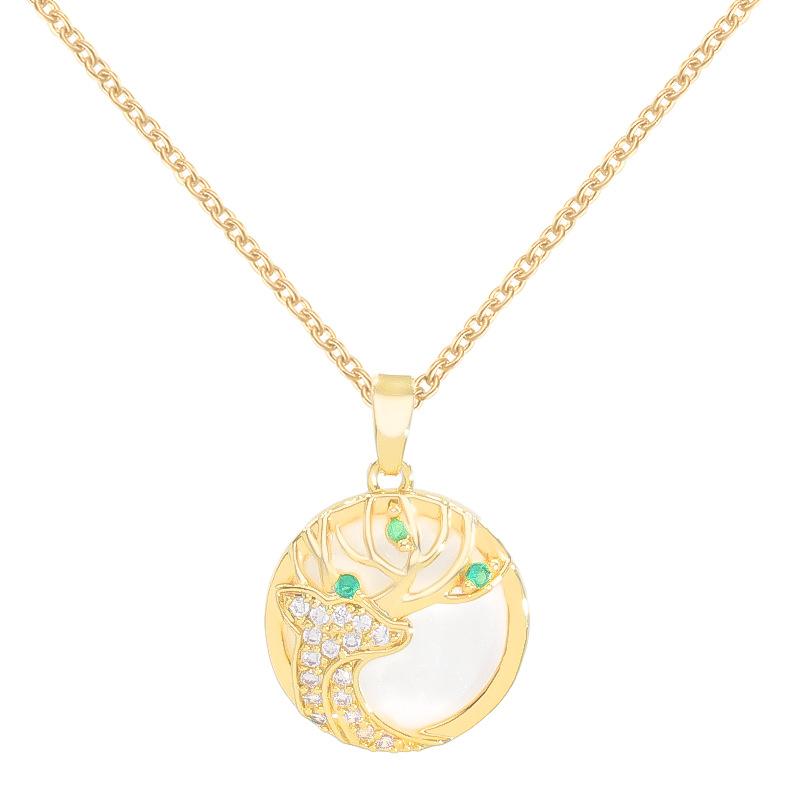 Antlers Necklace Women'S High Sense Trend Versatile Temperament Geometric Pendant Same Jewelry