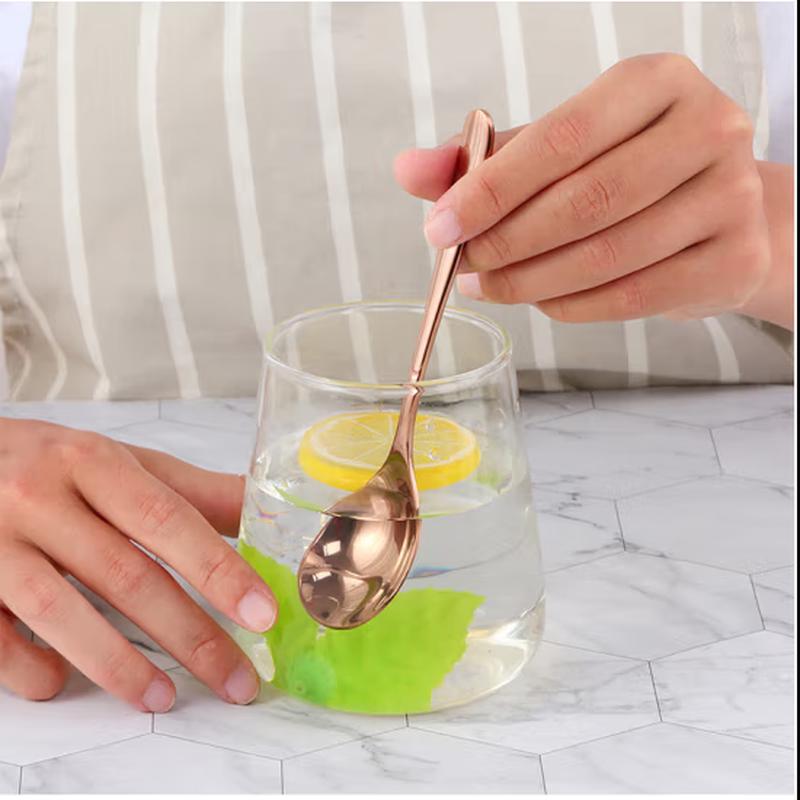 SIFAR Edelstahl Roségold Kaffeelöffel Set