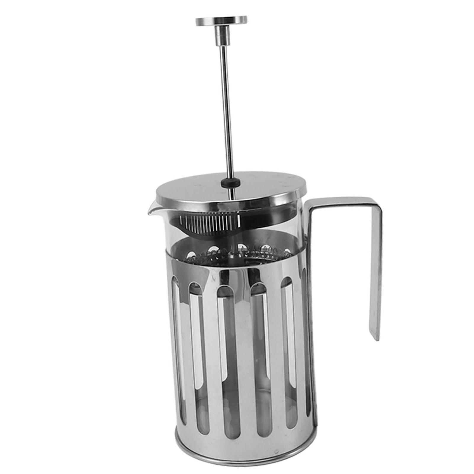 French Press Pot Hoge Borosilicaatglas 304 Roestvrij Staal Hittebestendig voor Thuis Kamperen Reizen