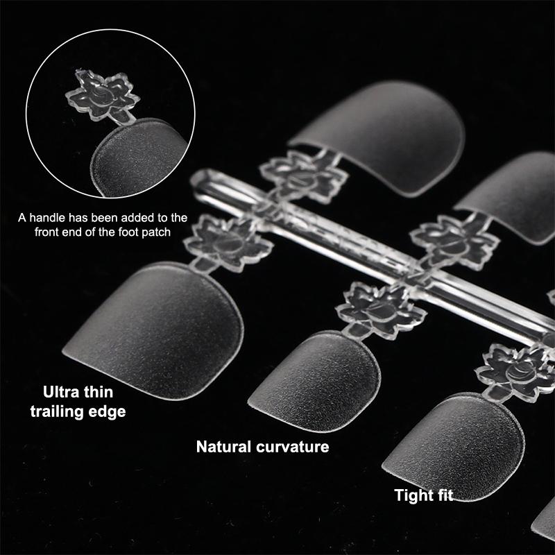 100 Pcs Kids Fake Nail Tips False Nails Press On Nails Coffin Artificial Nails Clear Fake Nail Tips For Extension Manicure Tool