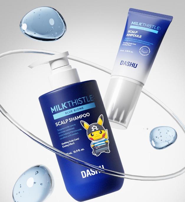 DASHU Daily Milk Thistle Bluebiome Scalp Shampoo for Oily & Sensitive Scalp 500ml