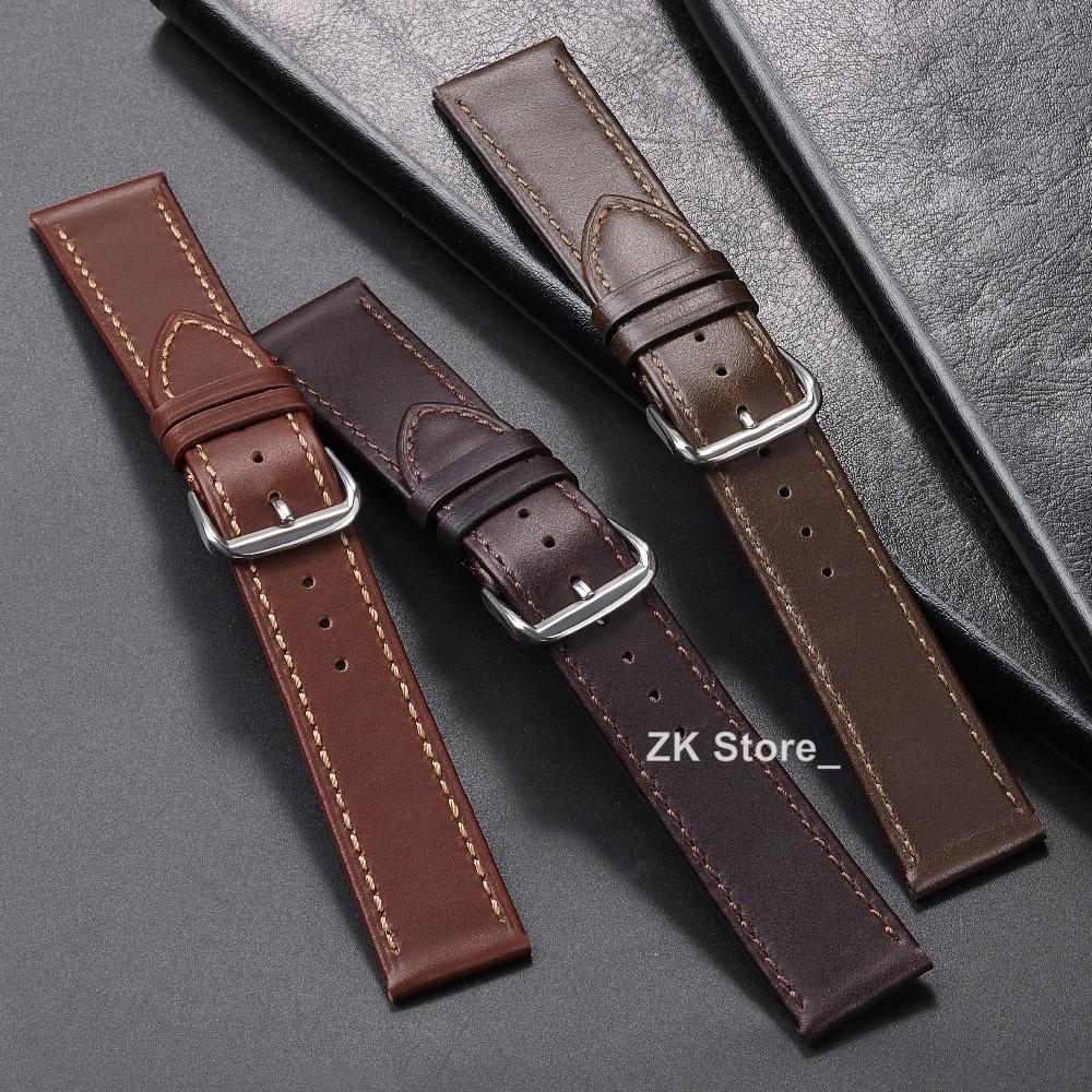Retro Echtes Rindsleder Uhrenarmband 18mm 20mm 22mm Uhrenarmband für Citizen für Seiko Ersatzarmband Uhrenzubehör