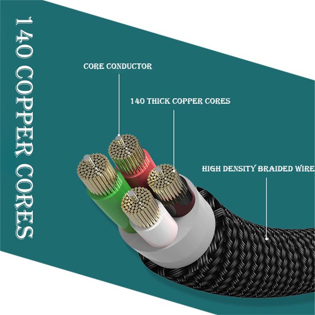 5A High Fast Charge USB 3.0  type C Charging Nylon Cable for  For 