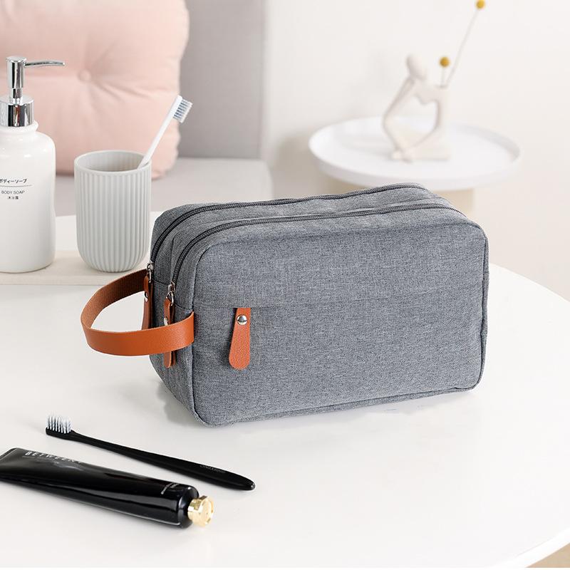 Travel Doublelayer Toiletry Bag Portable Storage Bag Large Capacity Makeup Bag