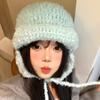 Ins Solid Color Knitted Hat Women's Autumn and Winter Outdoor Skiing Flight Hat Warm and Cold Ear Protection Wool Lei Feng Hat