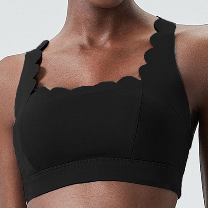 Lace Liquid Glue Small Wave Sports Intimates Women's Bubble Wrap Plus Size Workout Yoga Bra Quick-Drying Running Vest Elastic