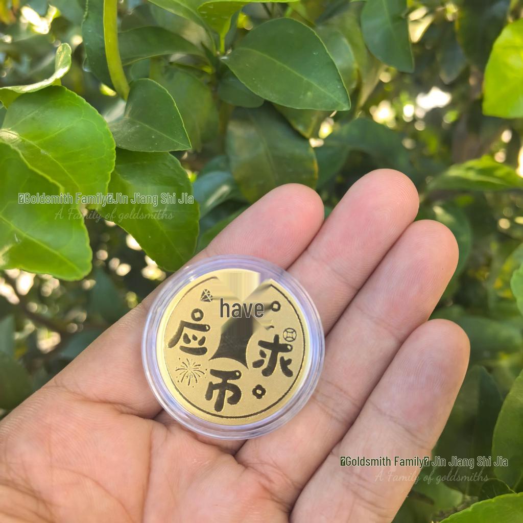 999 Guldfolie Mobilklistermärke - Inflödande Rikedom, Välståndsguden Födelsedagspresent