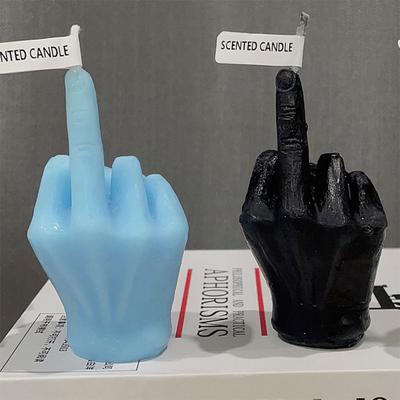 3D Middle Finger Silicone Candle Mold DIY Gesture Aromatherapy Plaster Art Soap Resin Crafts Casting Molds Holiday Party Gifts