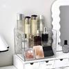 Transparenter Schreibtisch-Kosmetik-Organizer Multifunktionales Schminktisch-Organizer-Regal Kosmetik-Aufbewahrungsbox Mehrschichtig