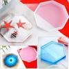 5Pcs Handmade Mirror Silicone Coaster Molds Hexagonal Square Base Mold Kit Resin Key Zone Square Epoxy Casting Molds