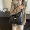 Premium sense large capacity tote bag women's 2025 new pearl chain shoulder bag commuter versatile backpack