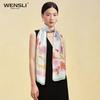 WENSLI Women's Mulberry Silk Chiffon Long Scarf