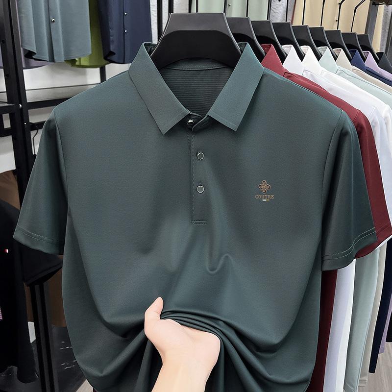 Sommer-Polo Herren Eis Atmungsaktiv Business Casual Reverskragen Vielseitig