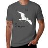 Tie Seagull Tshirt Relaxed Fit Casual Short Sleeve Top Tshirt