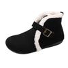 Fashion Winter New Belt Buckle Women Cotton Shoes Casual Flat Bottom Comfortable Botines Padded Outer Velvet Short Snow Boots Females