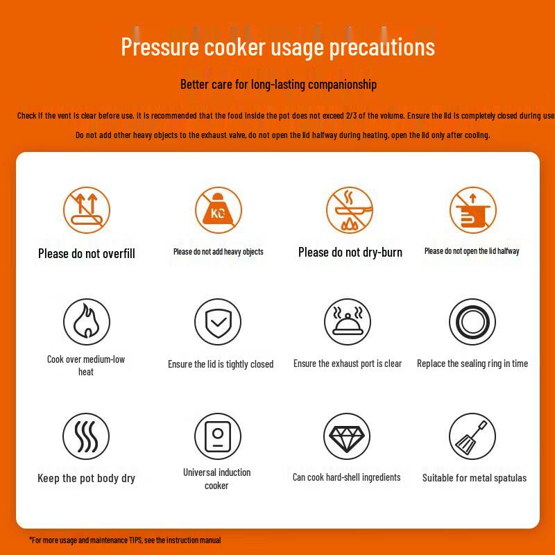 Supor 5.2L 22cm 304 Stainless Steel Pressure Cooker