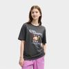 Fila Original Series Knitted Loose Cotton Cat Embroidery Short Sleeve T-Shirt Women T-Shirts Cangjie-Gray F11W429122FDY