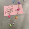 Bohemiean Star Bead Clavicle Chain Fashion Star Charm Necklace Star Chain Choker Womens Daily Outfits Delicate Jewelry