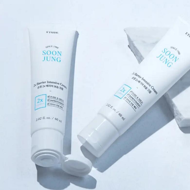 [Etude House] Soon Jung 2X Barrier Intensive Cream 60 ml / Crème apaisante et hydratante