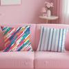 classic pattern Classic Striped Cushion Cover Soft  EasyWash Pillow Case  Versatile for Couch Bed Travel and Office