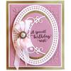 Oval Çerçeve Kesme Kalıpları Kendin Yap Scrapbooking Kabartma Kağıt Kartlar Fotoğraf El Sanatları Kalıbı